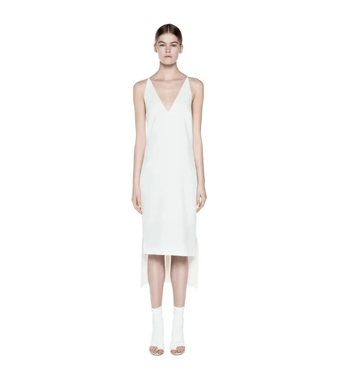 Dion Lee Fine Line Cami Slip Dress in White Size 8 for rent on The Volte - main image