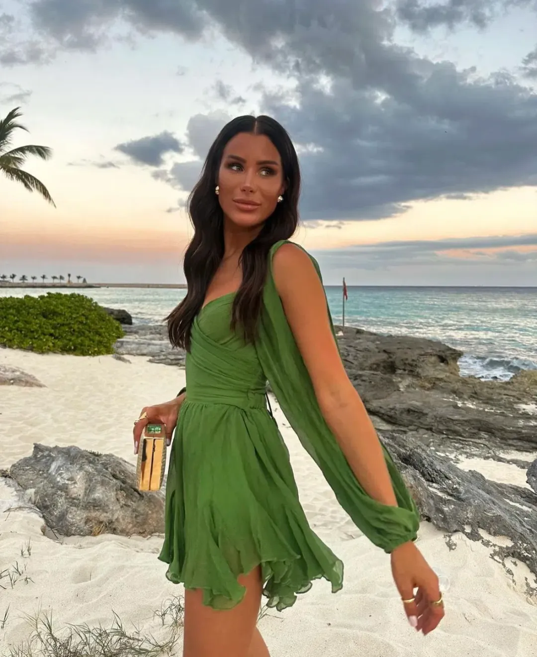 Chic Le Frique Gaia Mini Dress Pistachio Green Size XS / AU 6 for rent on The Volte - main image