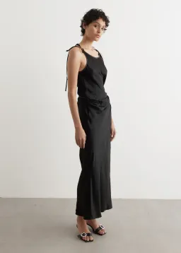 Acne Studios Dayla Text Satin Dress Black Size 12 for rent on The Volte - image 3