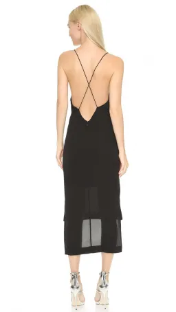 Dion Lee Fine Line Cami Slip Dress Black Size 10  for rent on The Volte - image 3