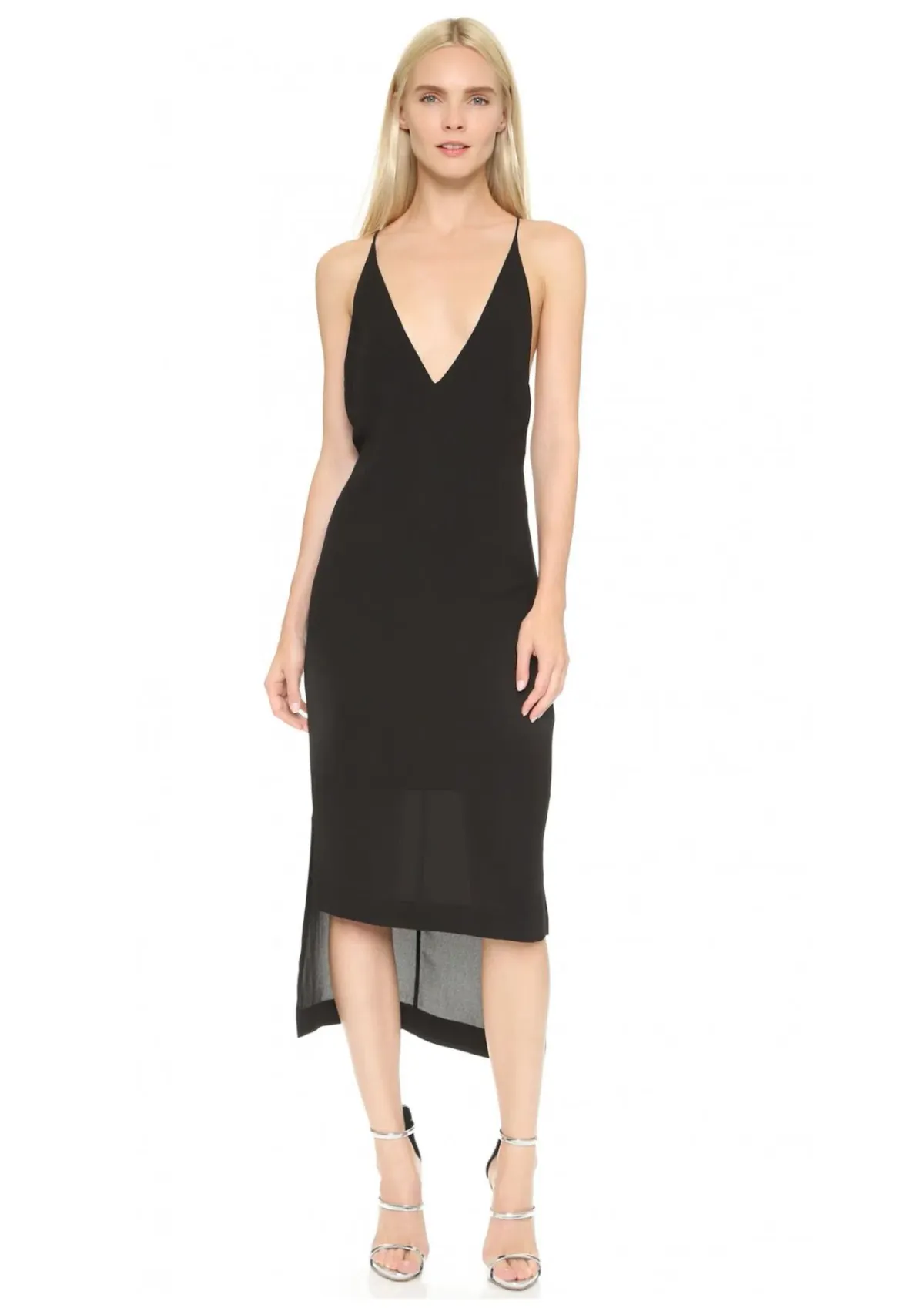 Dion Lee Fine Line Cami Slip Dress Black Size 10  for rent on The Volte - main image
