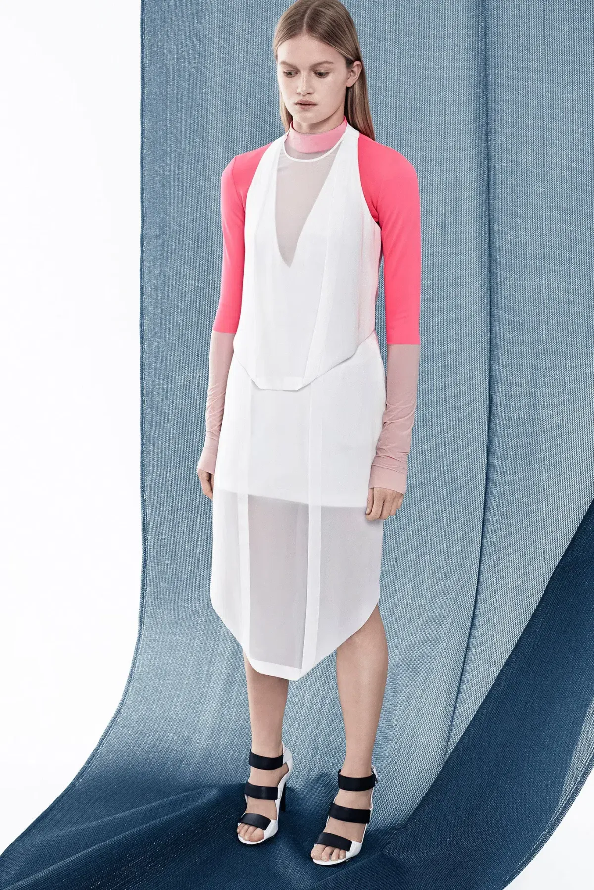 Dion Lee Front Loop Dress in White Size 6 for rent on The Volte - main image