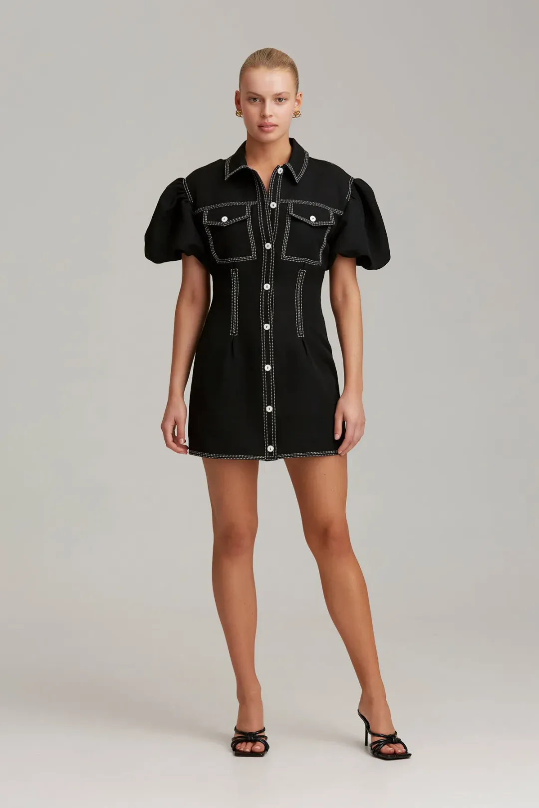 C/MEO Collective Out Of Time Mini Dress Black Size S / AU 8 for rent on The Volte - main image