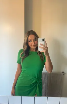 Maggie Marilyn Crew Neck Mini Dress Green Size M / AU 10 for rent on The Volte - image 2