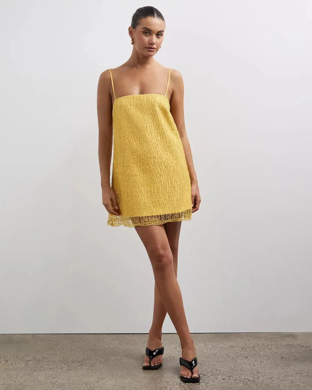 Lover Lina Mini Dress Golden Yellow Size 10 for rent on The Volte - main image