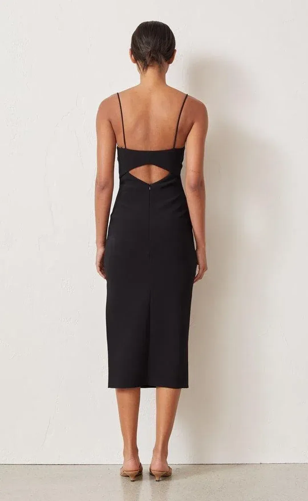Bec & Bridge Be Mine Cut Out Midi Dress Black Size AU 6 for rent on The Volte - main image