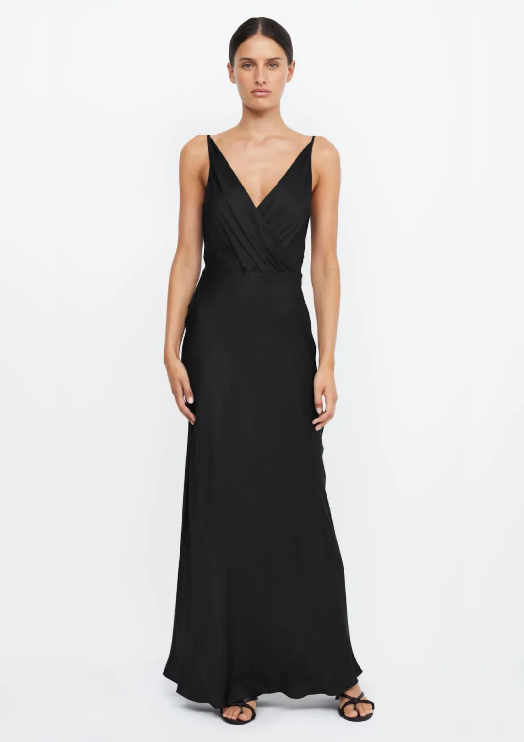 Bec & Bridge Adore V Maxi Dress Black Size 8 for rent on The Volte - main image