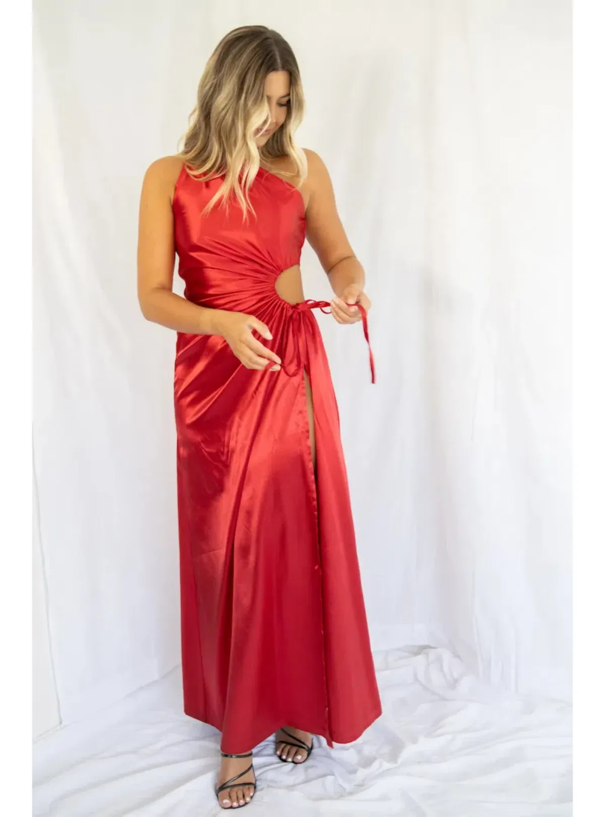 Sonya Moda Nour Red Maxi Dress Red Size AU 8 for rent on The Volte - main image