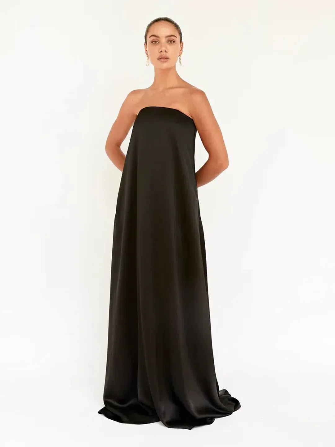 Anna Quan Delfina Maxi Dress Black Ink Size 8 for rent on The Volte - main image
