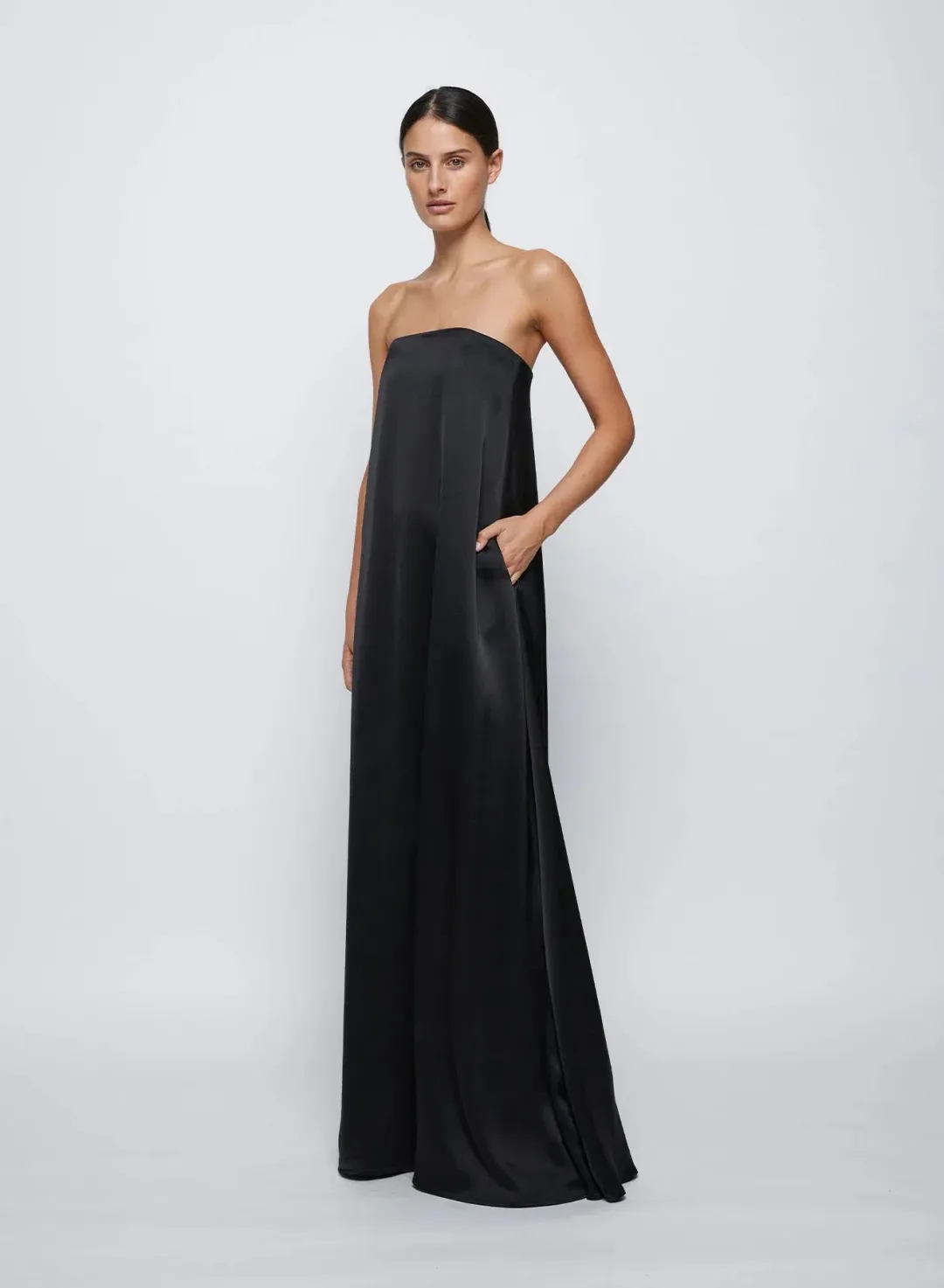 Anna Quan Delfina Maxi Dress Black Ink Size 10 for rent on The Volte - main image