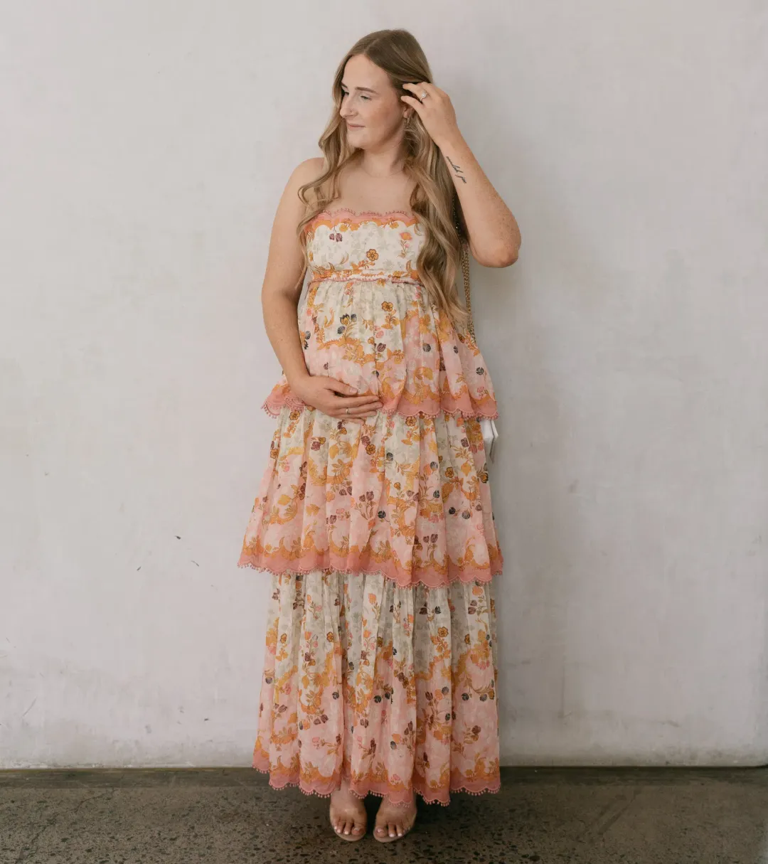 Zimmermann Laurel Frill Midi Dress Floral Size 2 / AU 8-10 for rent on The Volte - main image