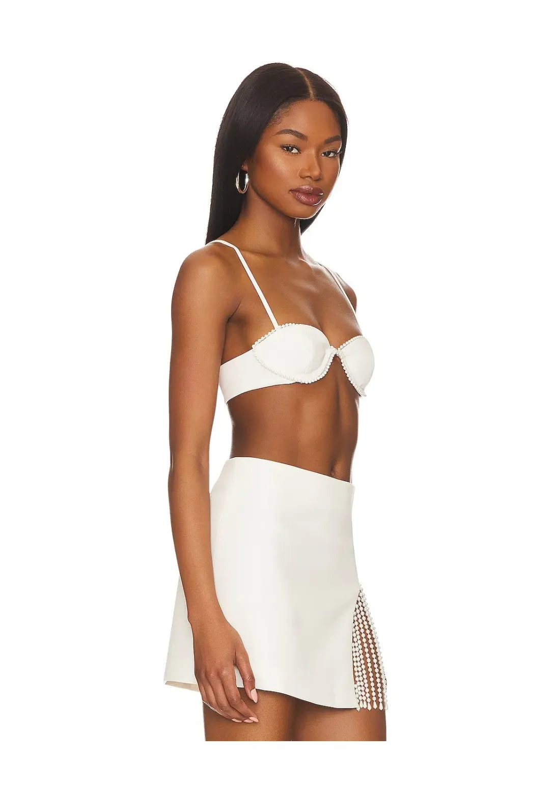 Camila Coelho Camila Mini Skirt Ivory Size 8 for rent on The Volte - main image
