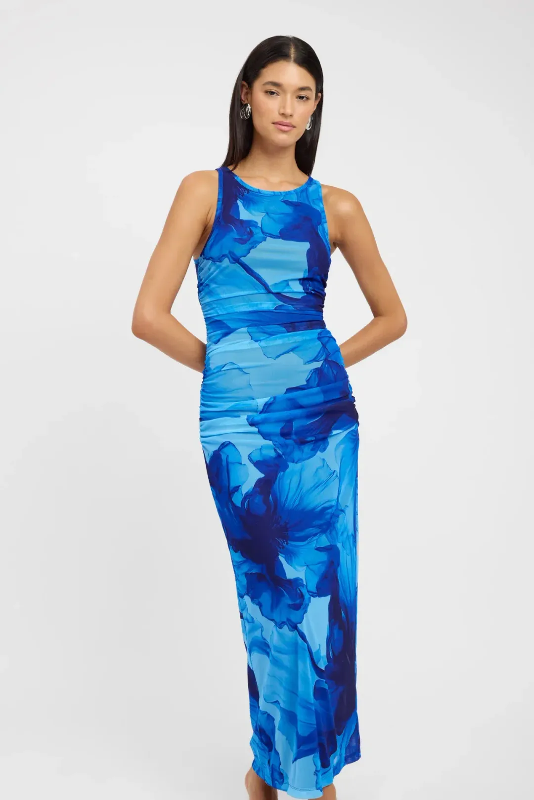 Kookai Rosalia Dress Blue Floral Size 8 for rent on The Volte - main image