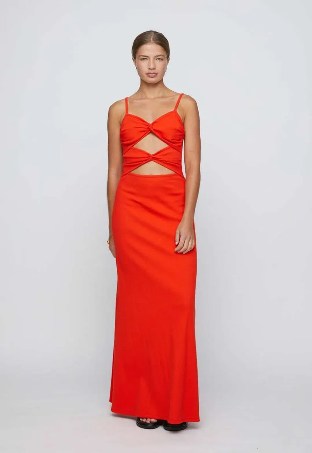 Anna Quan Natalia Maxi Cutout Dress Chili Red Size 8 for rent on The Volte - main image