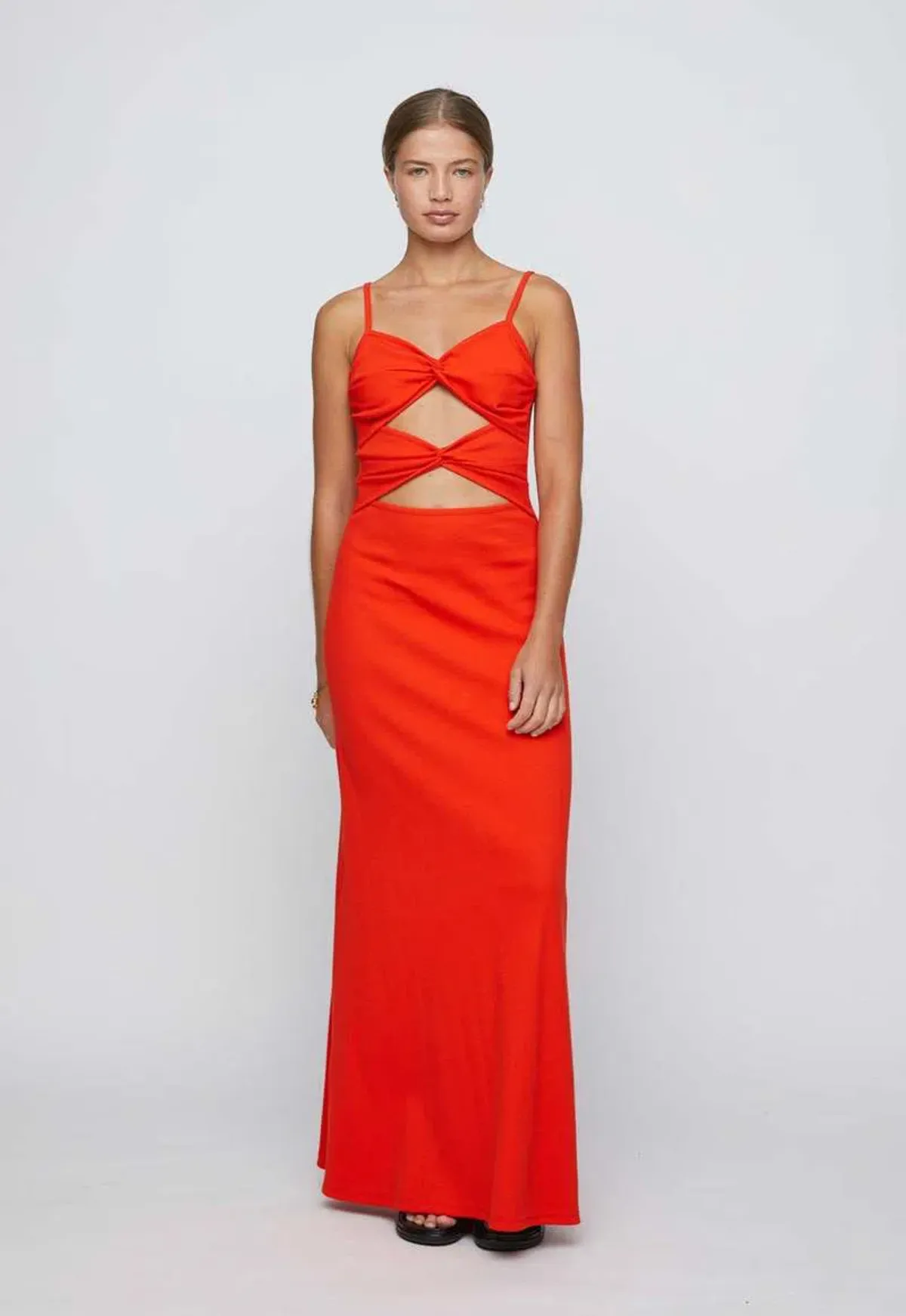 Anna Quan Natalia Maxi Cutout Dress Chili Red Size 8 for rent on The Volte - main image