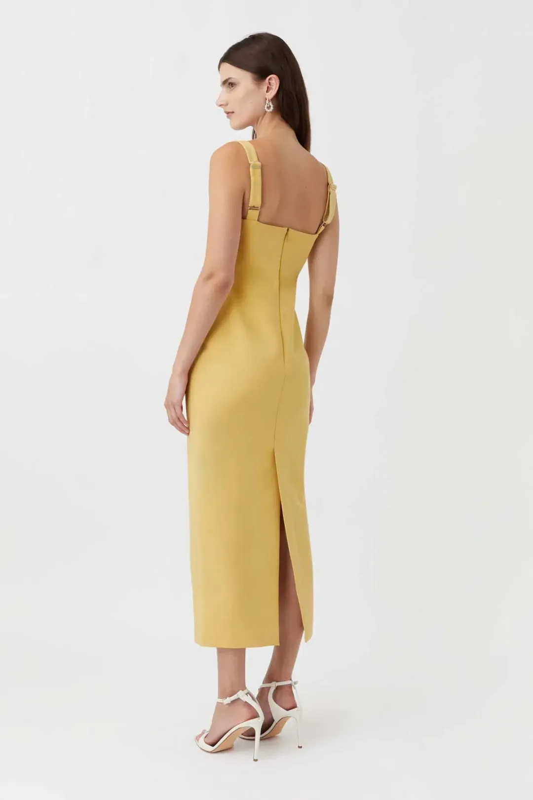 Camilla and Marc Brixton Midi Dress Mustard Yellow Size 6 for rent on The Volte - main image