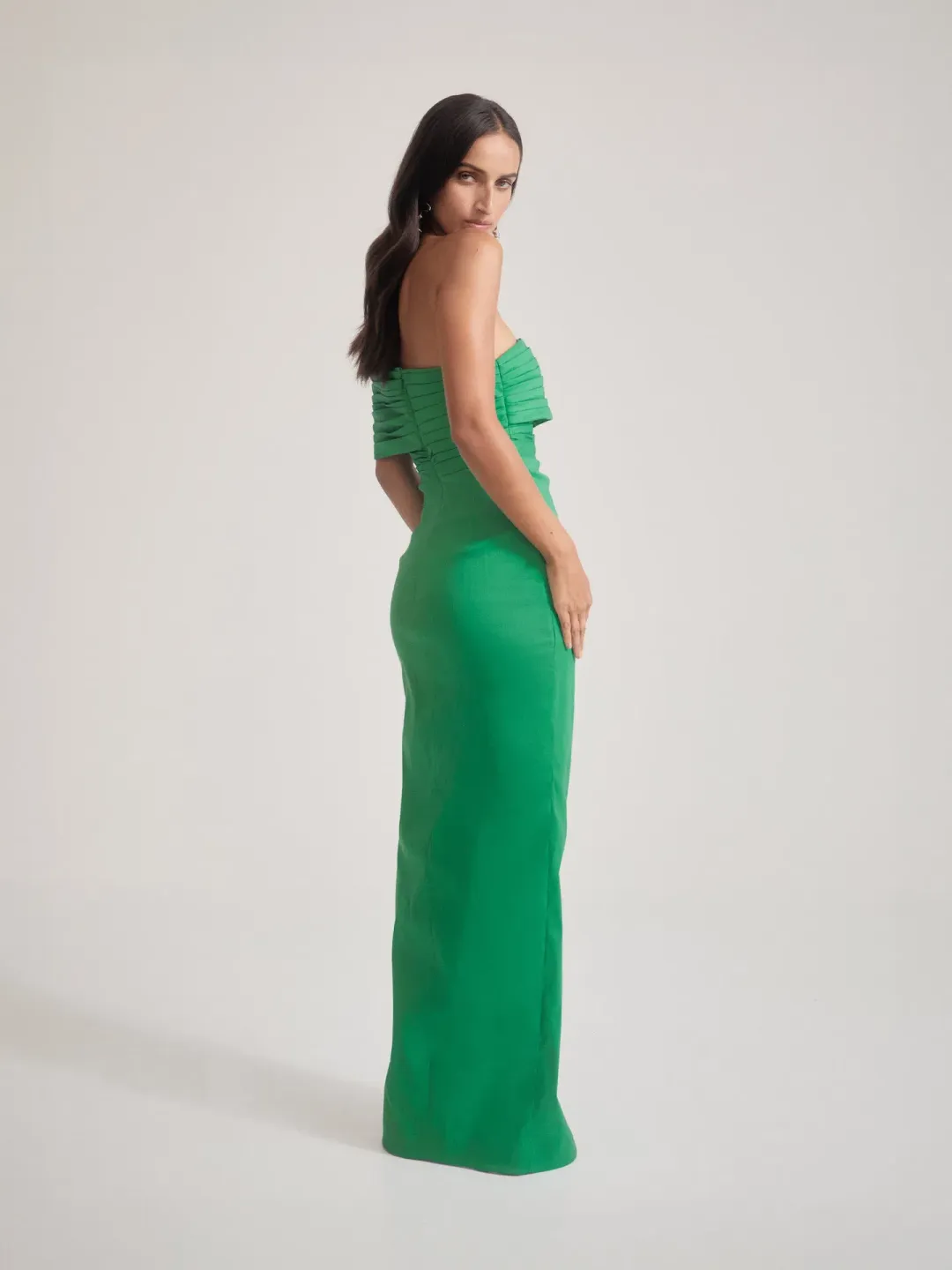 Sheike Giselle Gown in Jade Green Size 10 for rent on The Volte - main image