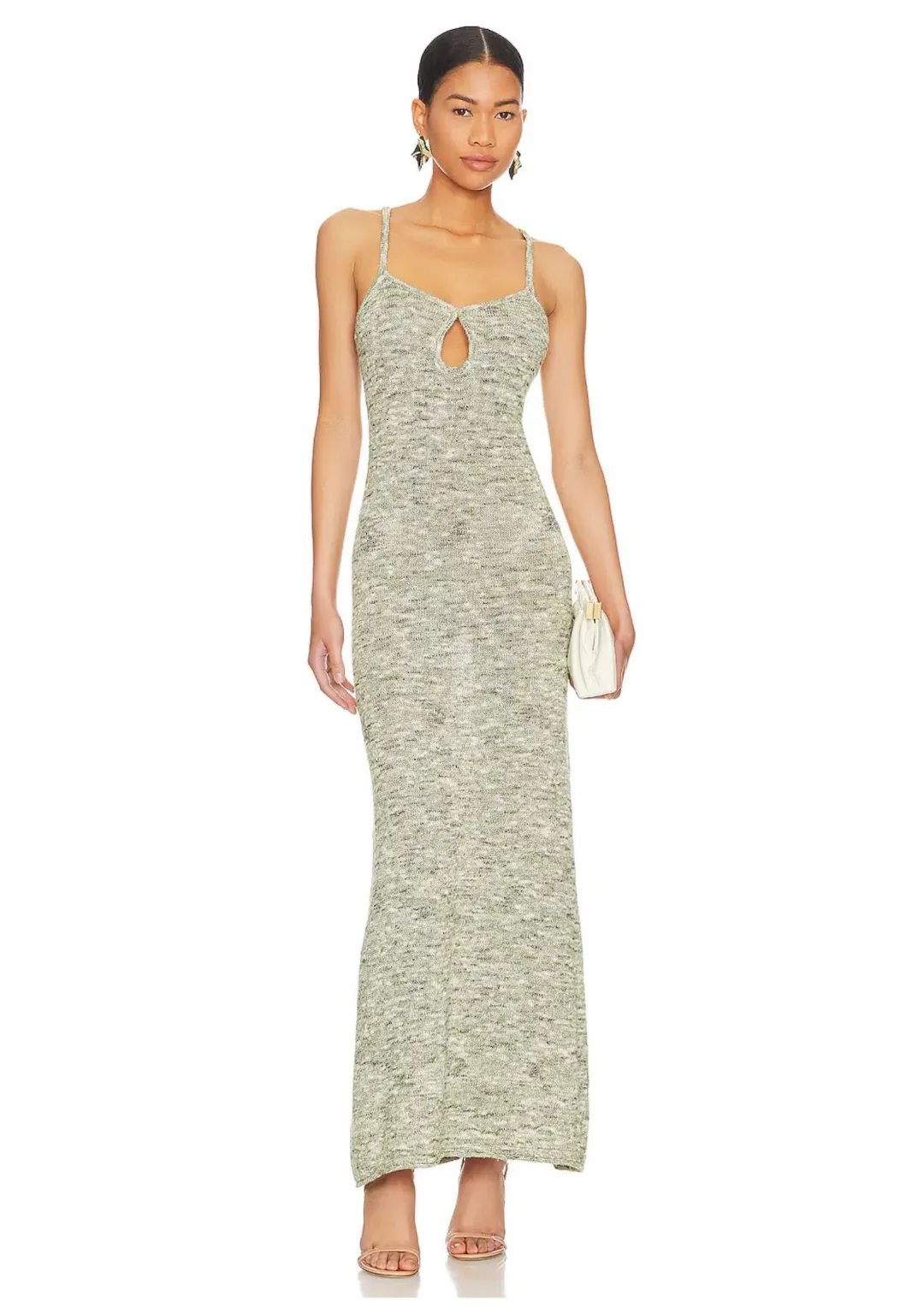 Bec & Bridge Willow Knit Maxi Dress Sage Green Marle Size S / AU 8 for rent on The Volte - main image
