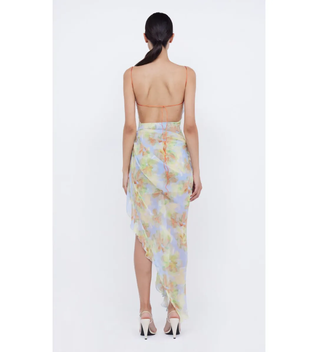 Bec & Bridge Zephy Asym Dress Blue Blossom Size 10 for rent on The Volte - main image