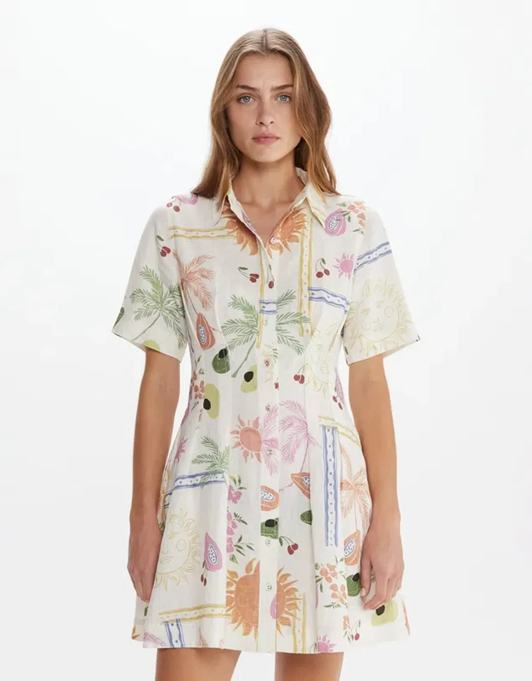JAG Winona Flaneuse Corset Dress Print Size 14 for rent on The Volte - main image