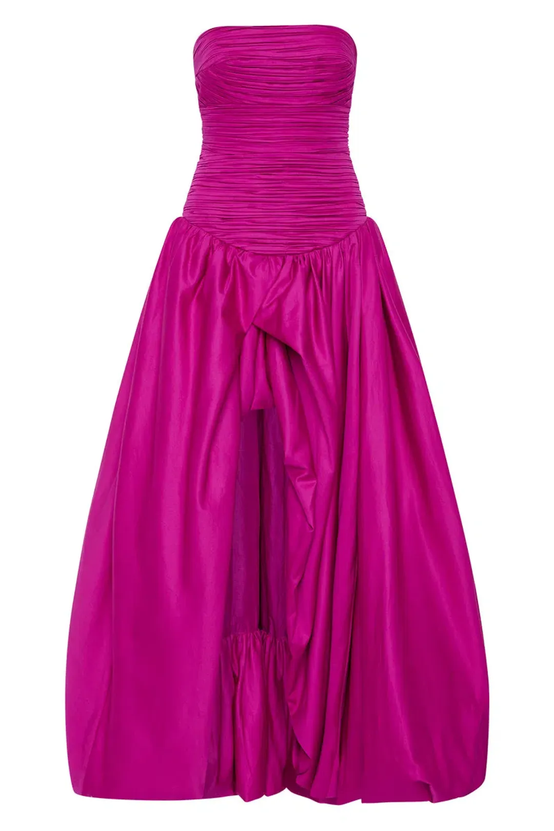 Aje Violette Bubble Hem Maxi Dress Magenta Size 8 for rent on The Volte - main image
