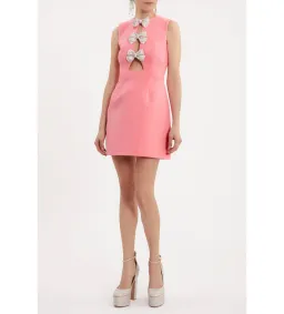 Rebecca Vallance Brittany Bow Mini Dress  Pink Size 14 for rent on The Volte - image 1