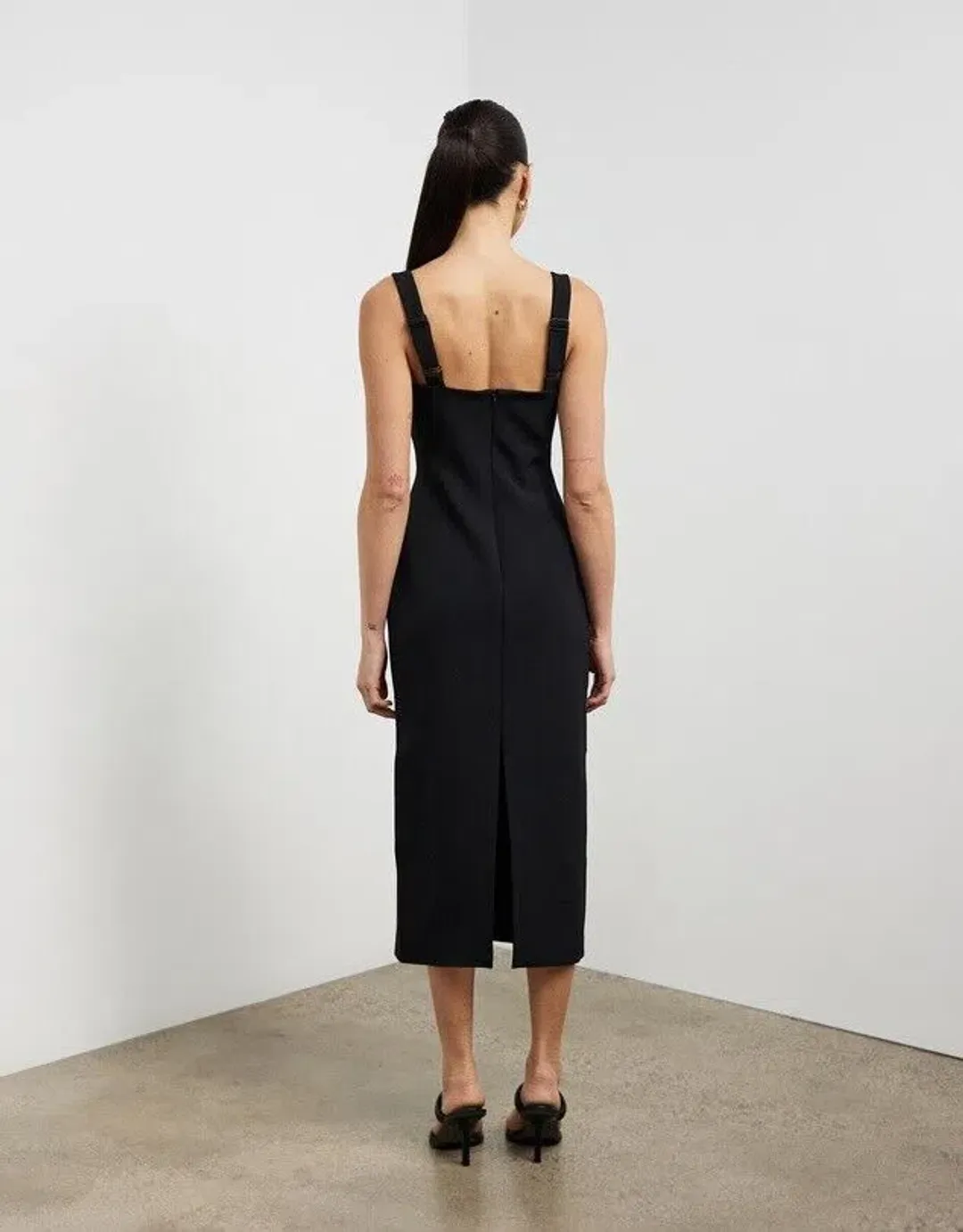 Camilla And Marc Ilona Midi Dress Black Size 12 for rent on The Volte - main image