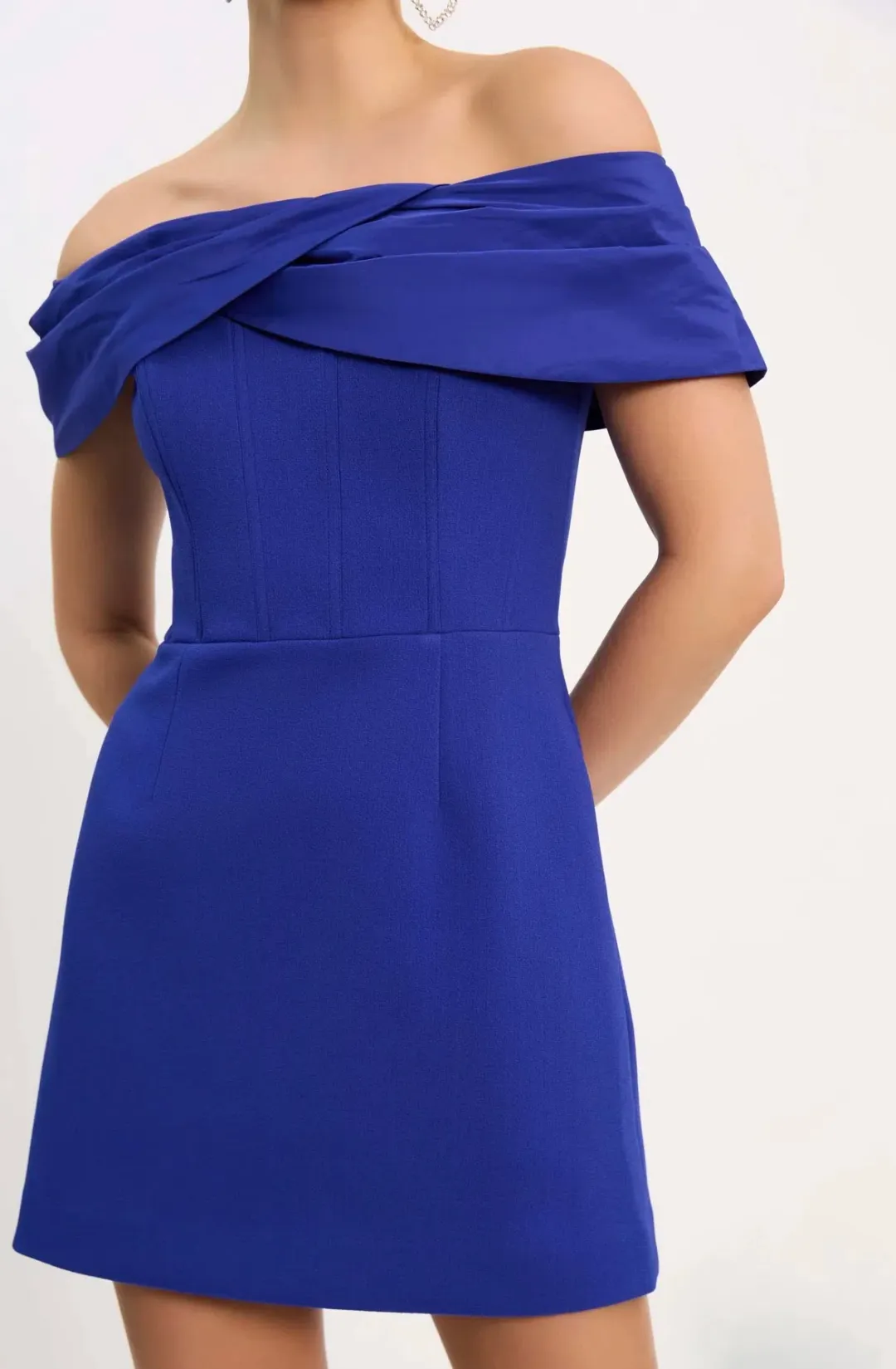 Rebecca Vallance Cora Mini Dress Blue Size 10 for rent on The Volte - main image