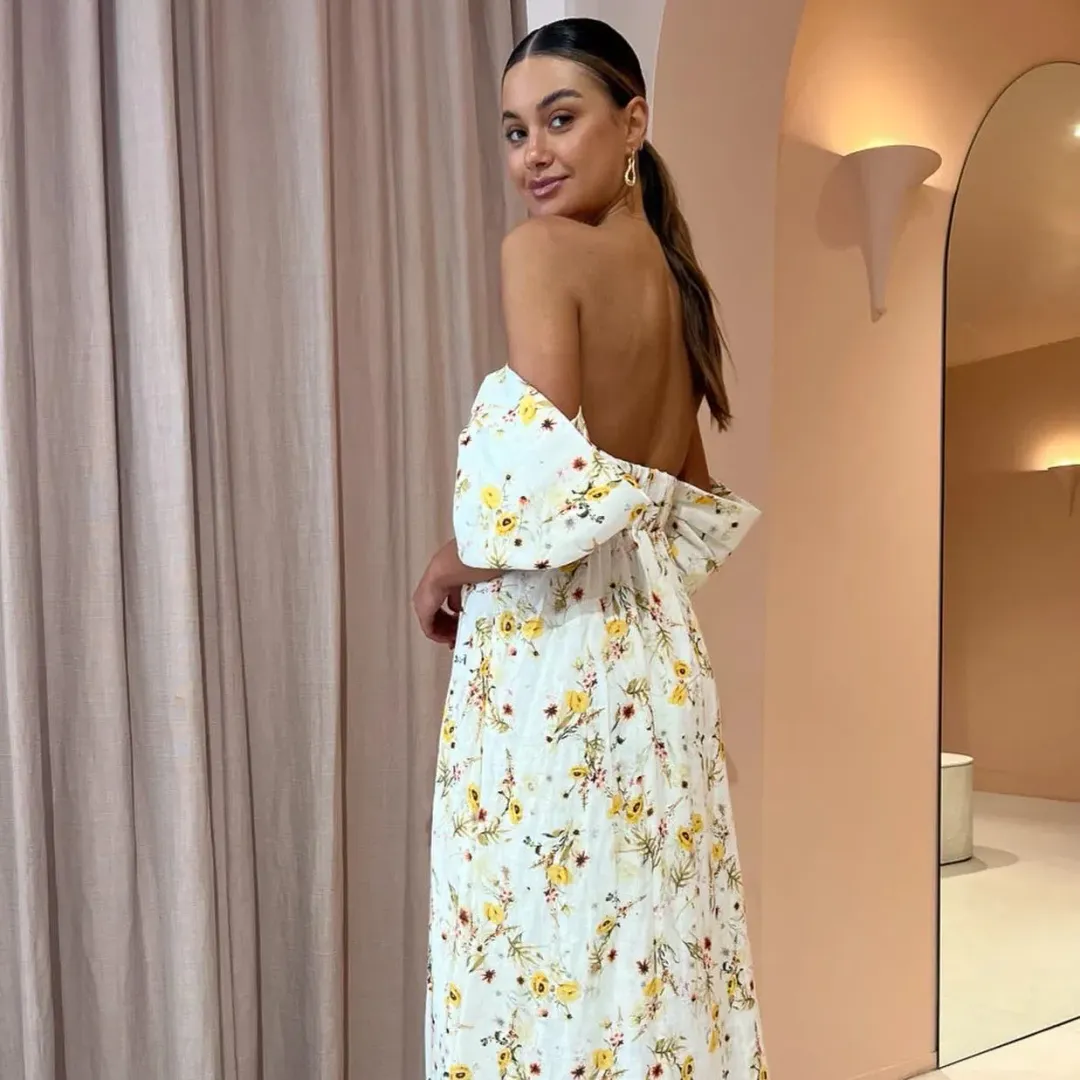 Issy Circles Dress in Yellow Poppy Size 12 for rent on The Volte - main image