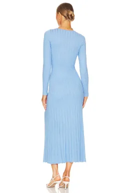 Sovere Recline Knit Midi Dress in Azure Size 6 for rent on The Volte - image 2