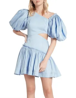 Aje Chateau Cut Out Mini Dress Sky Blue Size 10 for rent on The Volte - image 2