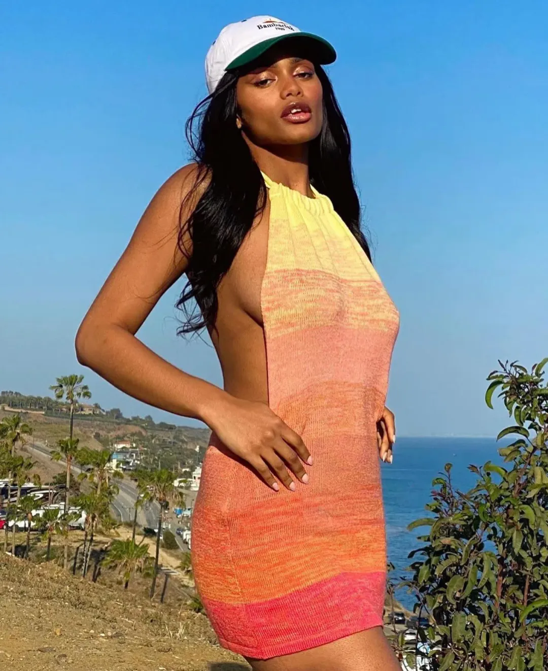 Bamba Swim Bounty Dress | Sunset Orange | Size Small for rent on The Volte - main image