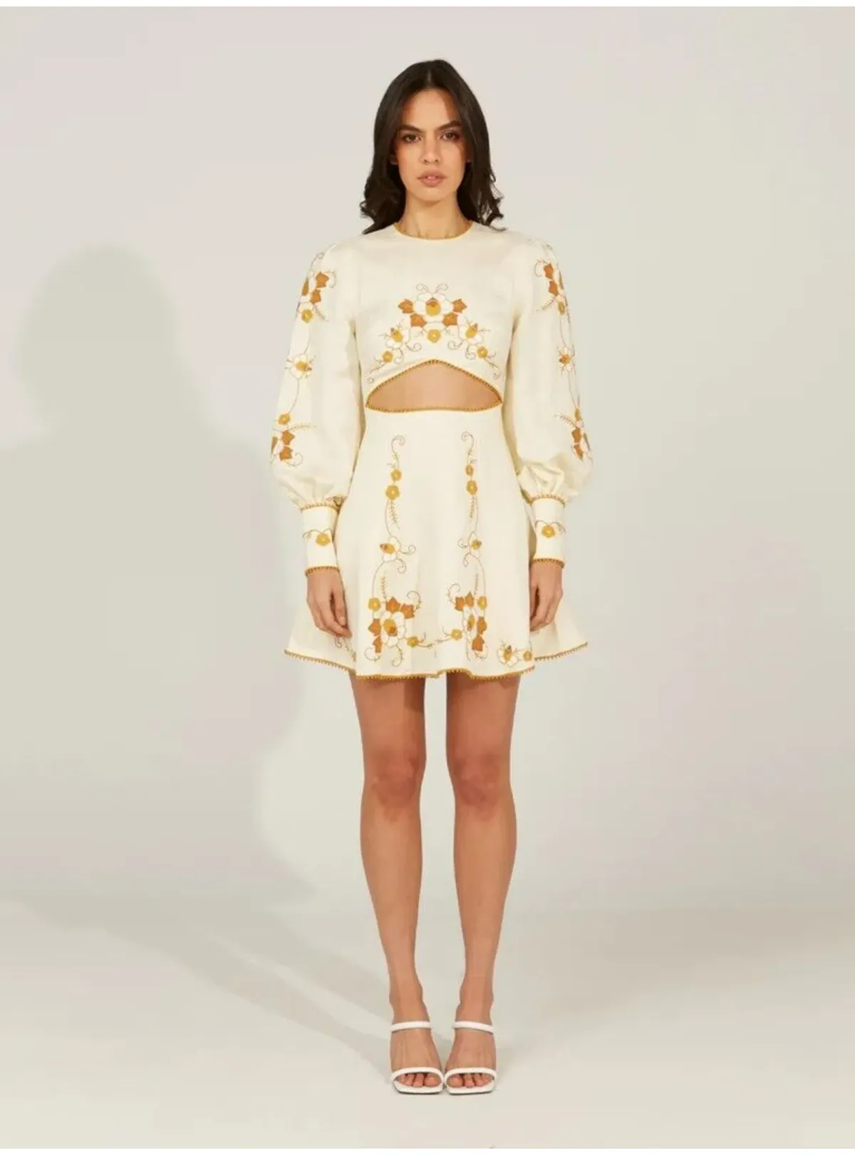 Alice McCall Lera Mini Dress Vanilla Bean Size AU 10 for rent on The Volte - main image
