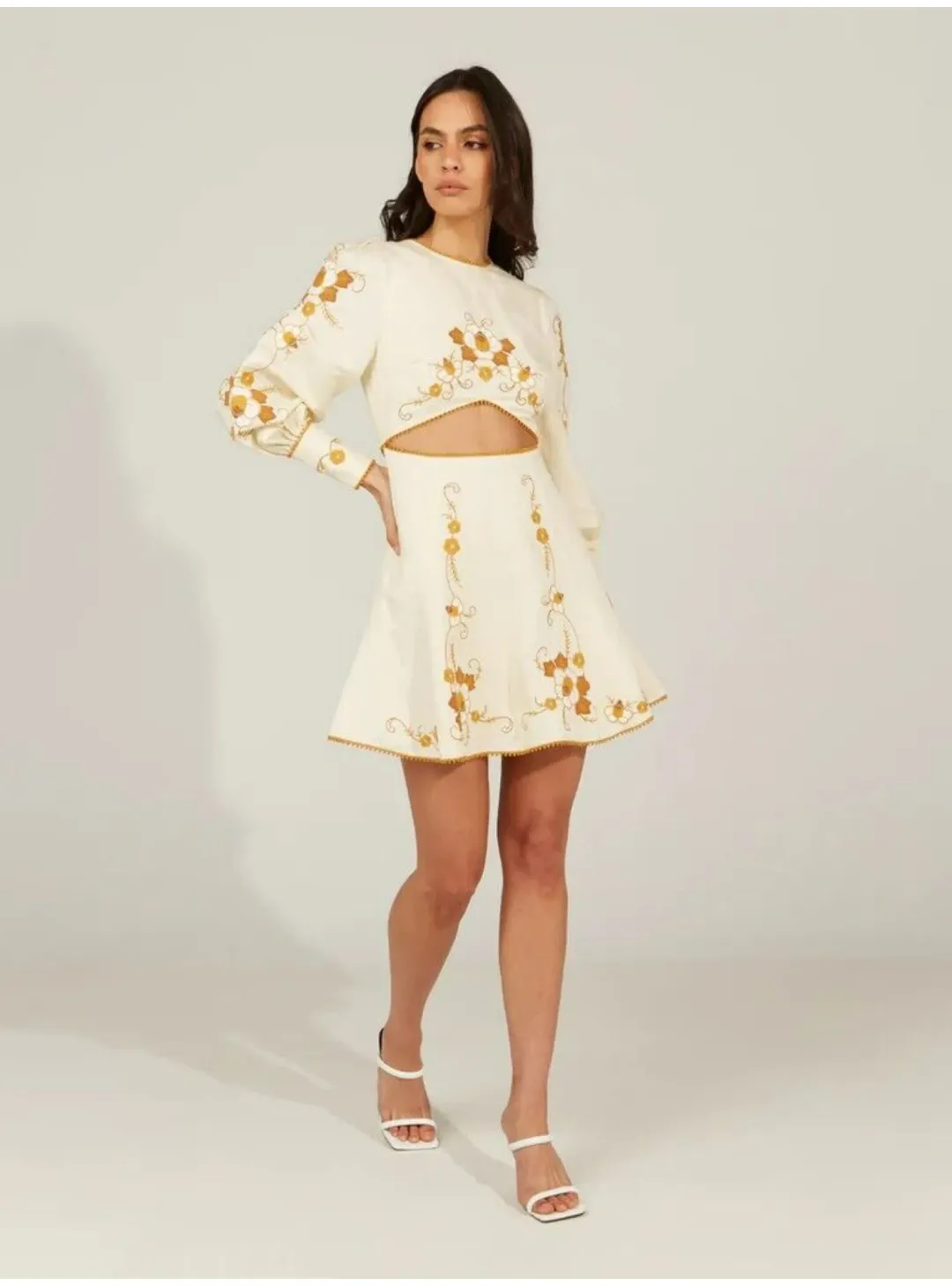 Alice McCall Lera Mini Dress Vanilla Bean Size AU 10 for rent on The Volte - main image