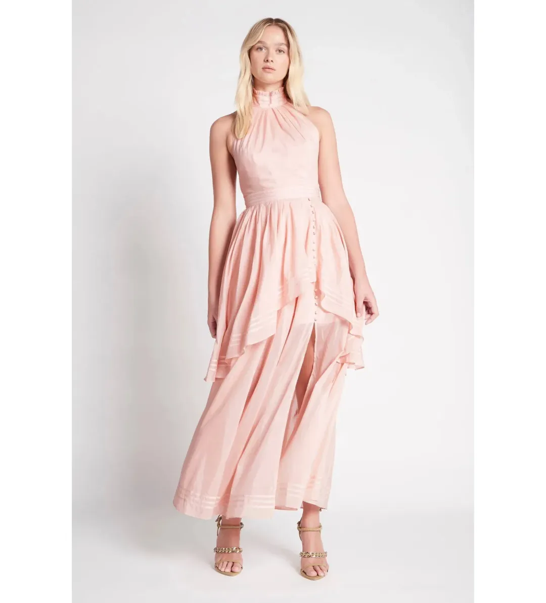 Aje Sienna Maxi Dress Blush Size 8 for rent on The Volte - main image