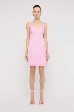 Scanlan Theodore Satin Shoestring Mini Dress Size 10 for rent on The Volte - image 1