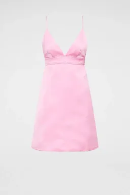 Scanlan Theodore Satin Shoestring Mini Dress Size 10 for rent on The Volte - image 4