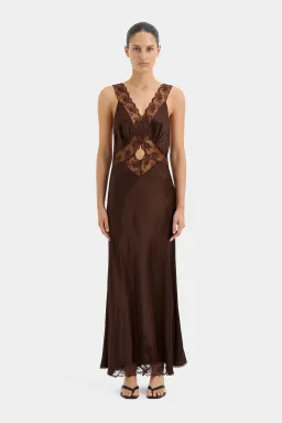 Sir the Label Aries Cut Out Gown Chocolate Brown Size 1 / AU 8 for rent on The Volte - image 2