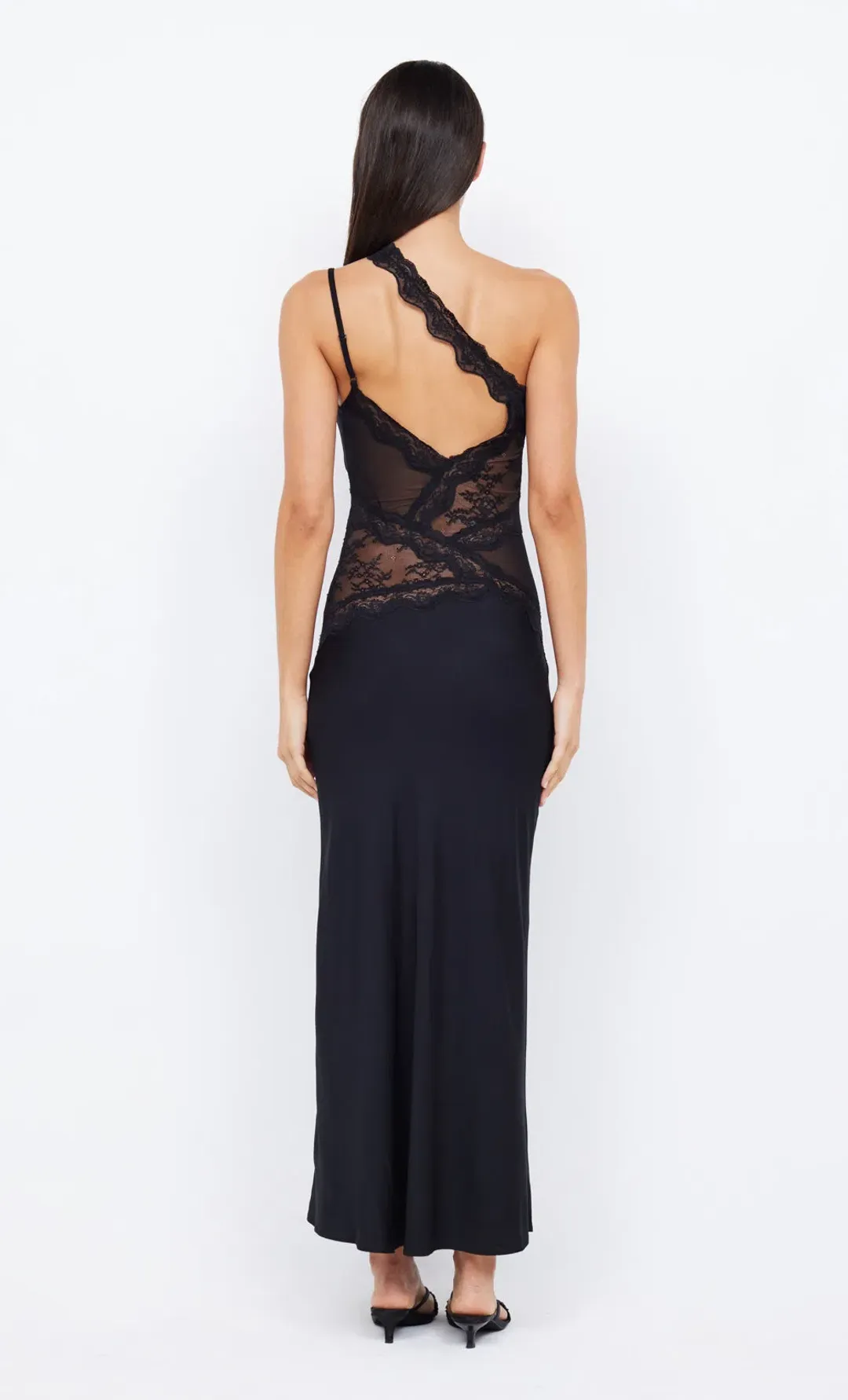 Bec & Bridge Ria Asym Maxi Dress Black Size 6 for rent on The Volte - main image