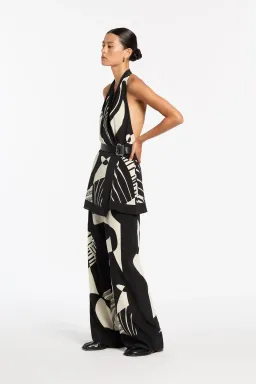 Sir the Label Realisme Wrap Halter Mini Dress and Pant Set in Papier Print Size 8 for rent on The Volte - image 3