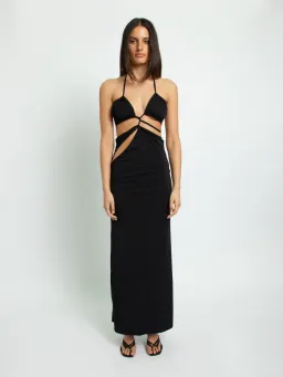 Christopher Esber Displace Lycra Dress in Black Size 8 for rent on The Volte - image 1