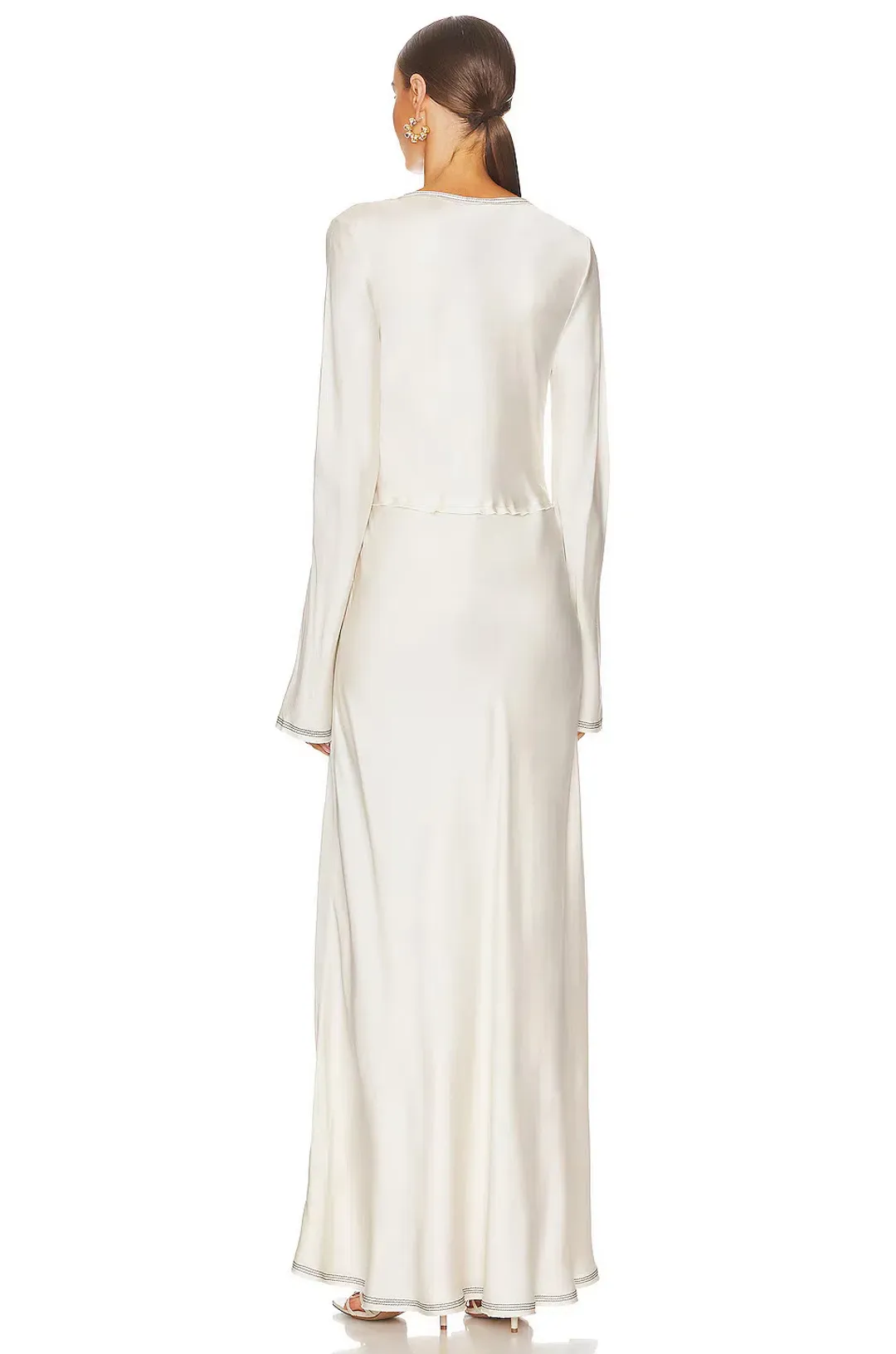 Bec & Bridge Naomi Long Sleeve Maxi Dress Ecru Size 8 for rent on The Volte - main image