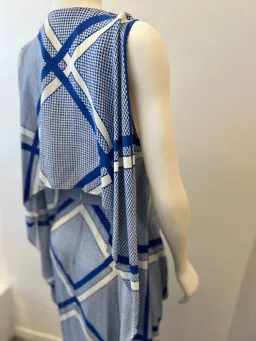 Sass & Bide The Flight Geometric Maxi Dress Blue/White Size AU 12 for rent on The Volte - image 10