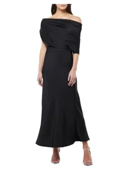 Mossman Love In The Dark Midi Dress Black Size AU 8 for rent on The Volte - image 1
