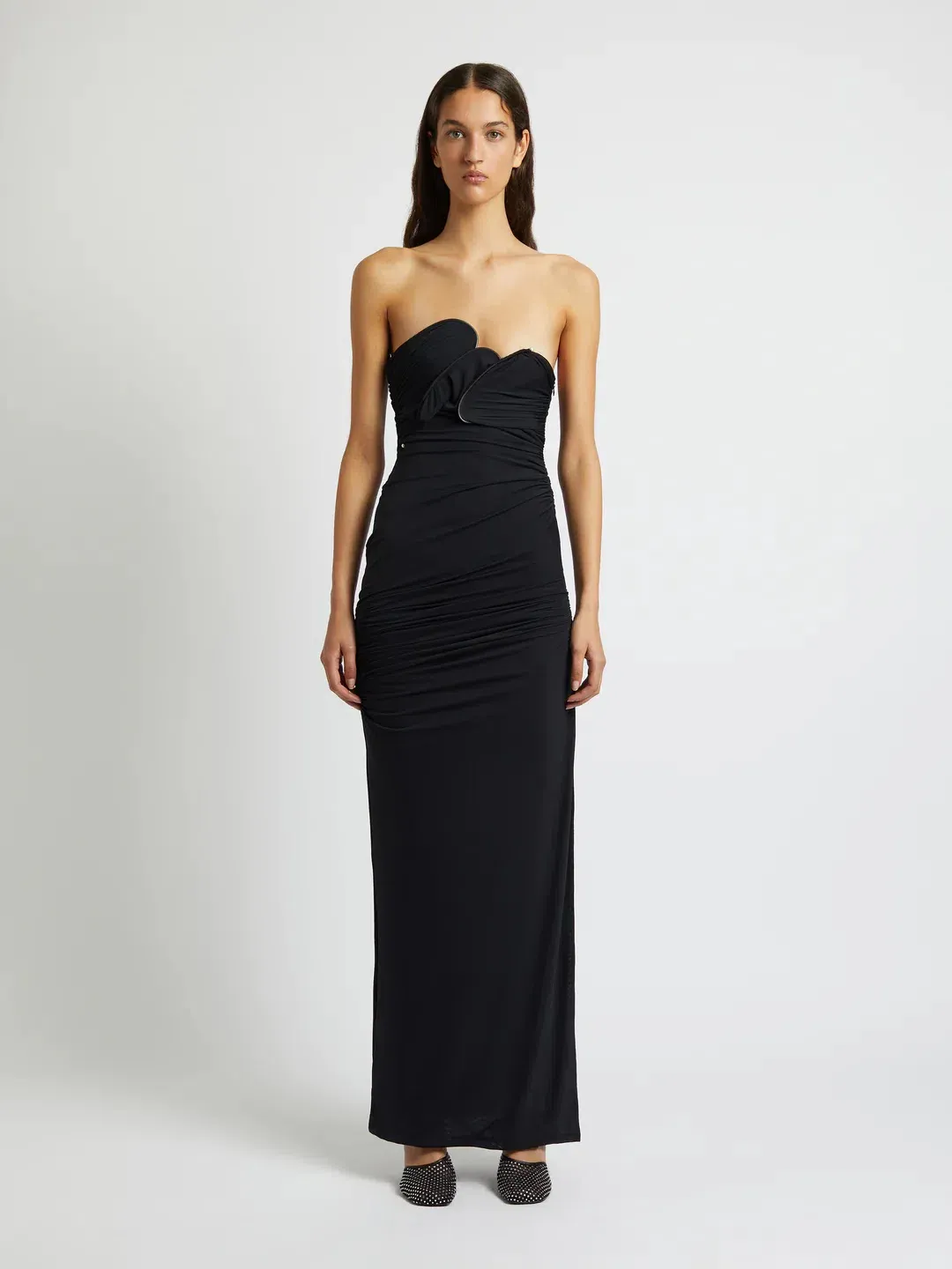 Christopher Esber Encompassed Looped Bodice Dress Black Size 8 / 8-10 AU for rent on The Volte - main image