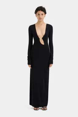 Sir the Label Kinetic Beaded Long Sleeve Maxi Dress Black Size 0 / AU 6 for rent on The Volte - image 4