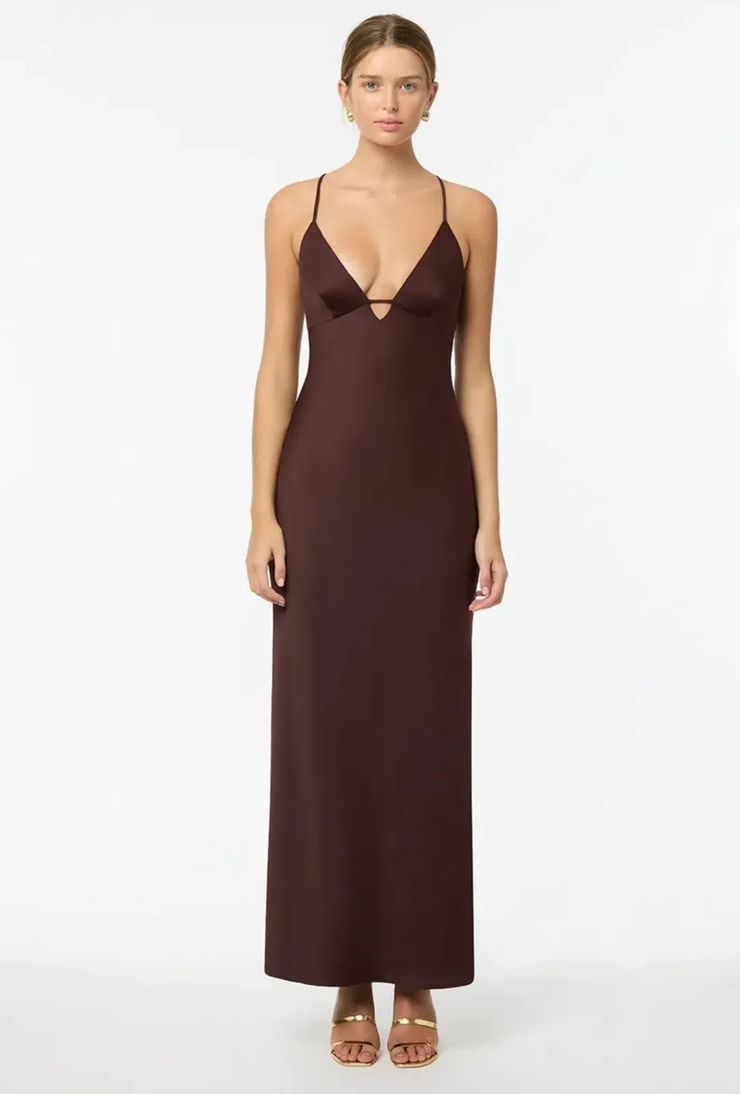 Manning Cartell Time To Shine Slip Dress In Truffle Size 4 for rent on The Volte - main image