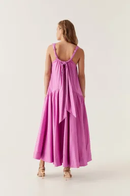 Aje Flora Midi Dress Muted Fuchsia Size 14 for rent on The Volte - image 3