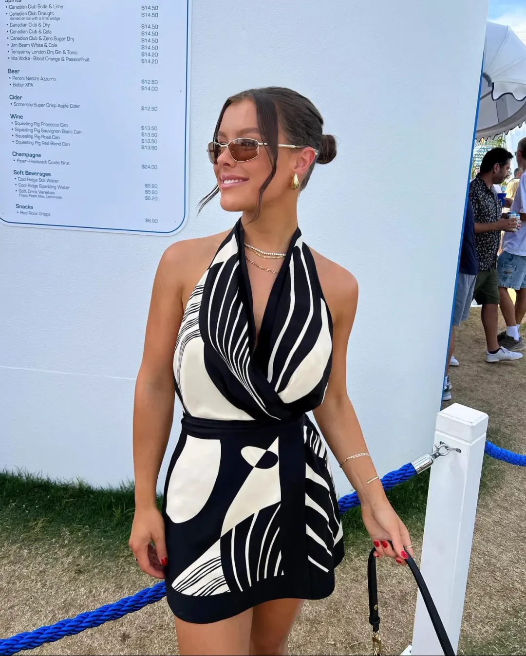 Sir the Label Realisme Wrap Halter Mini Dress Papier Print Size 2 / AU 10 for rent on The Volte - main image