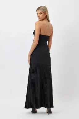 Bianca & Bridgett Mara Pleated Gown Black Size 8  for rent on The Volte - image 2